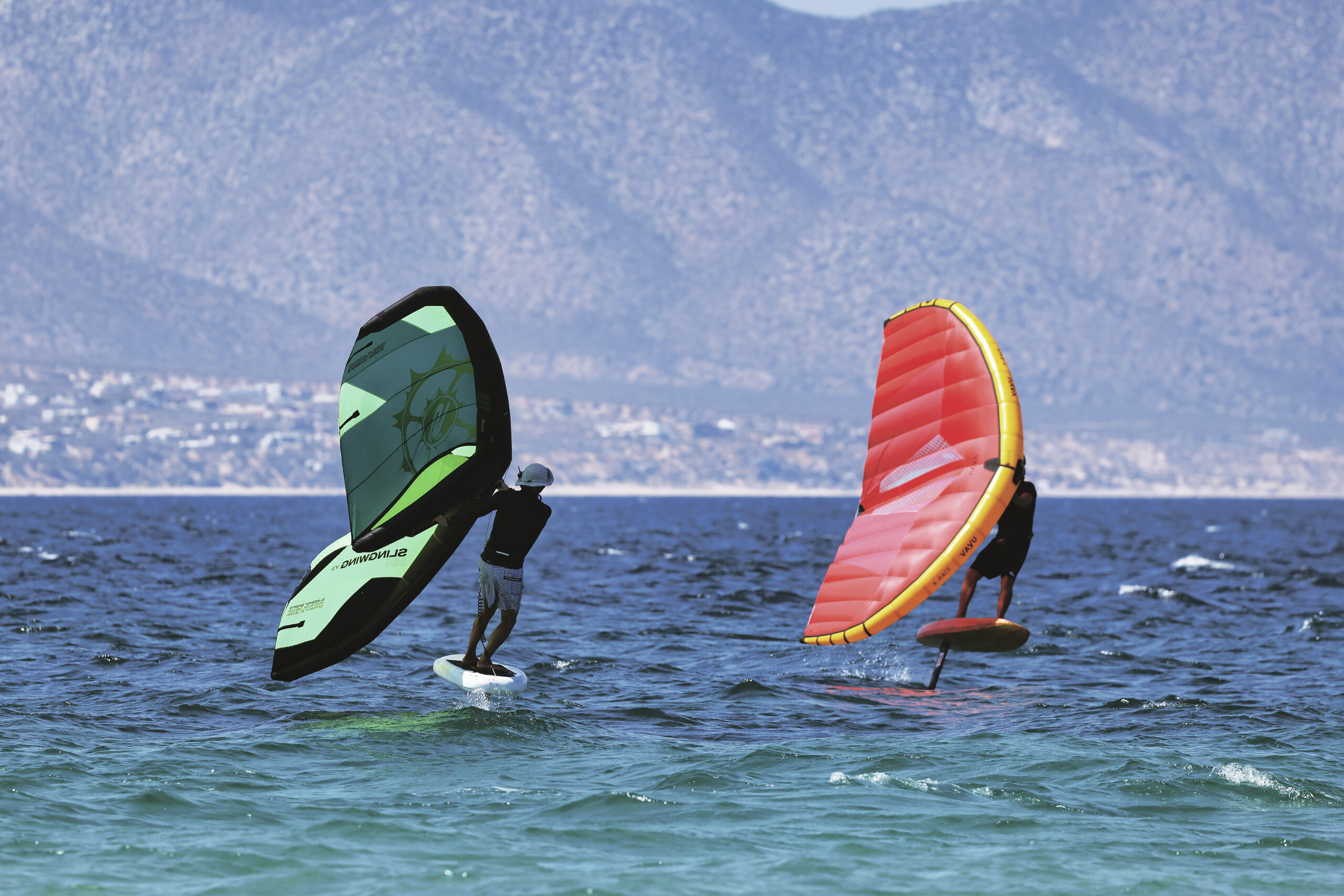 Wing foiling in La Ventana, Baja California Sur